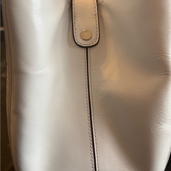 Cole Haan Cream Tote with Intricate Pattern and Structured Design - Picture 11 of 15